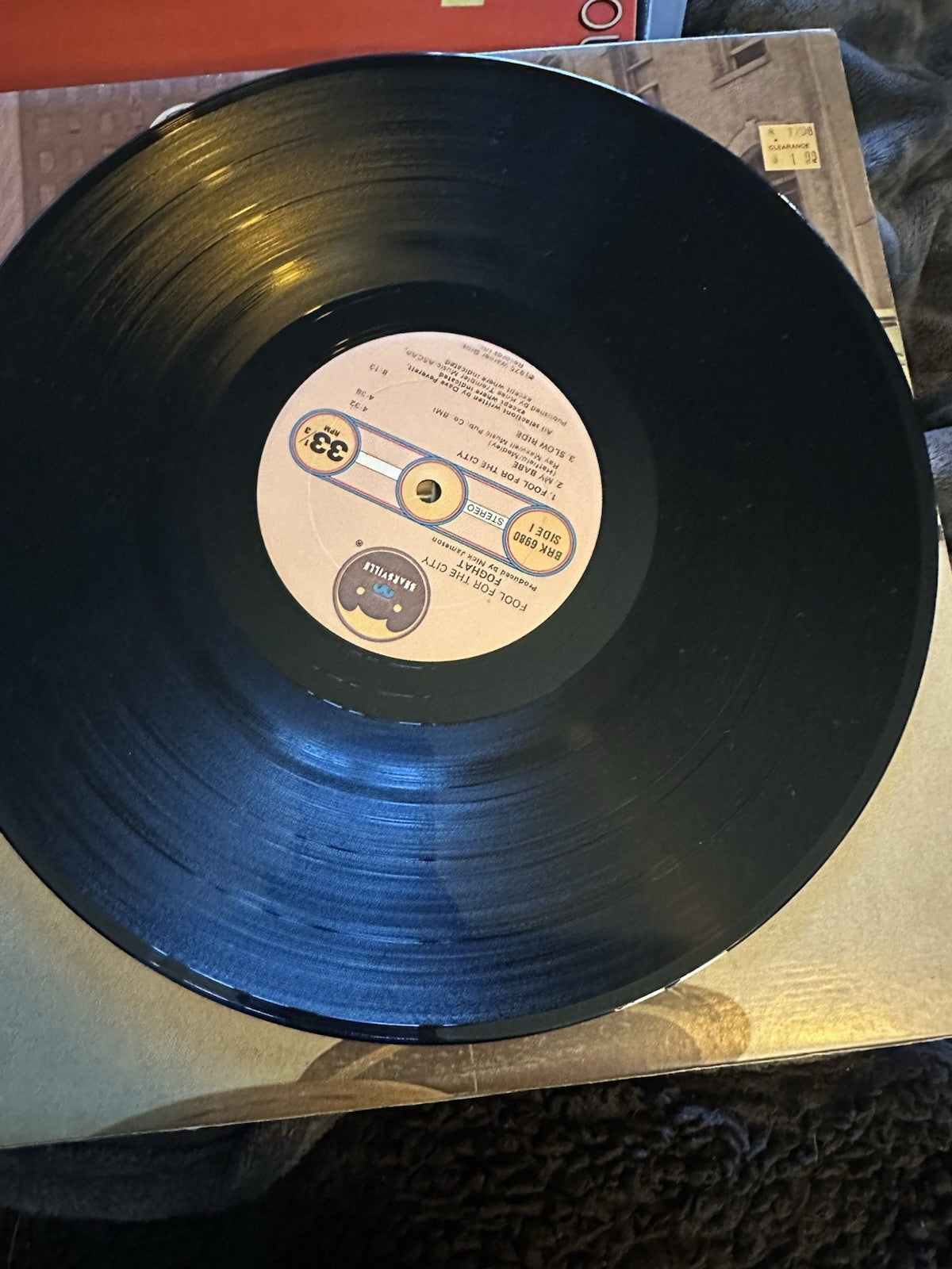 Foghat Fool For The City LP 1975 VG+ Vinyl Slow Ride Classic Rock Bearsville3
