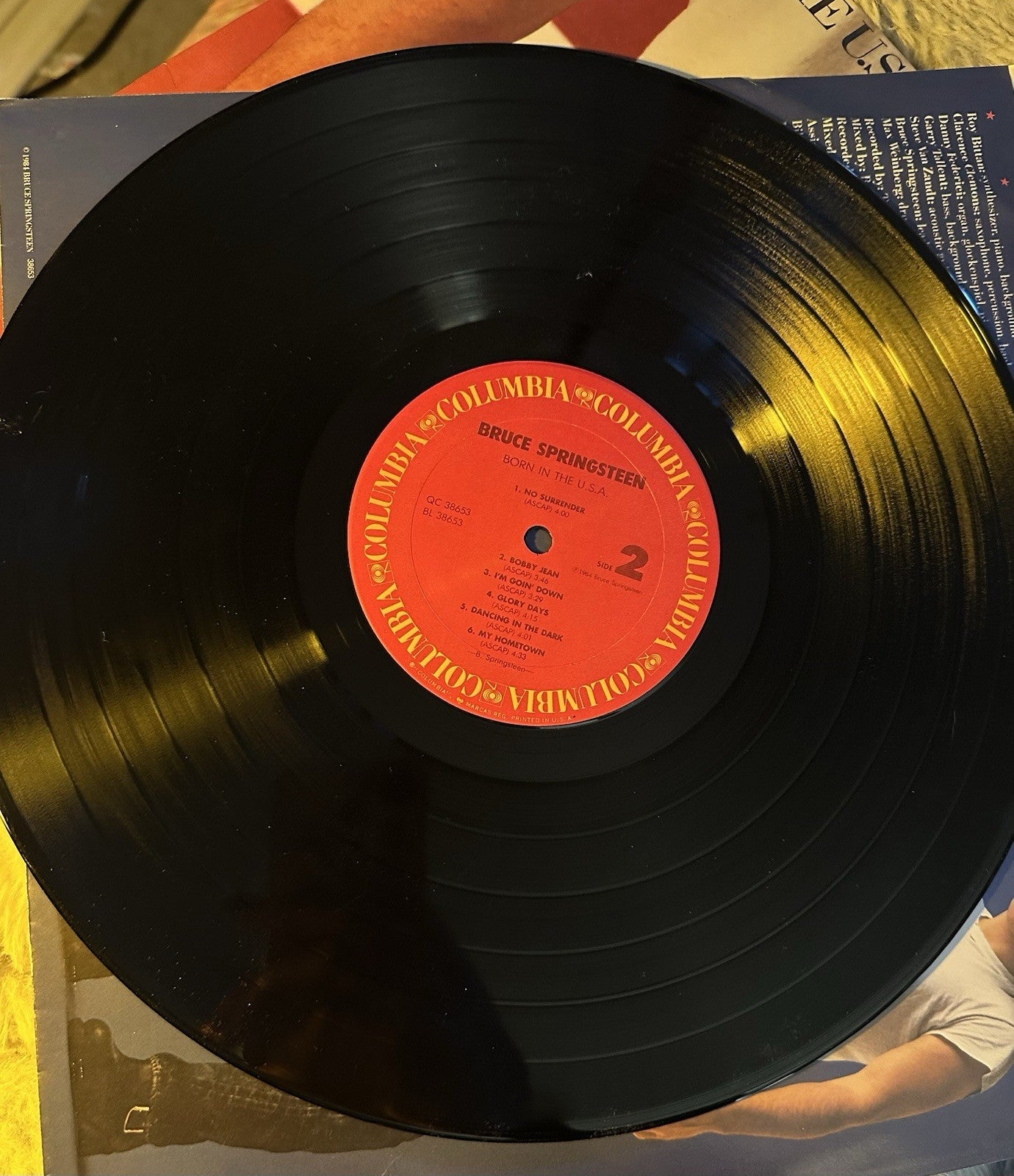 Bruce Springsteen Born In The U.S.A. Vinyl LP Columbia QC 38653 VG+4