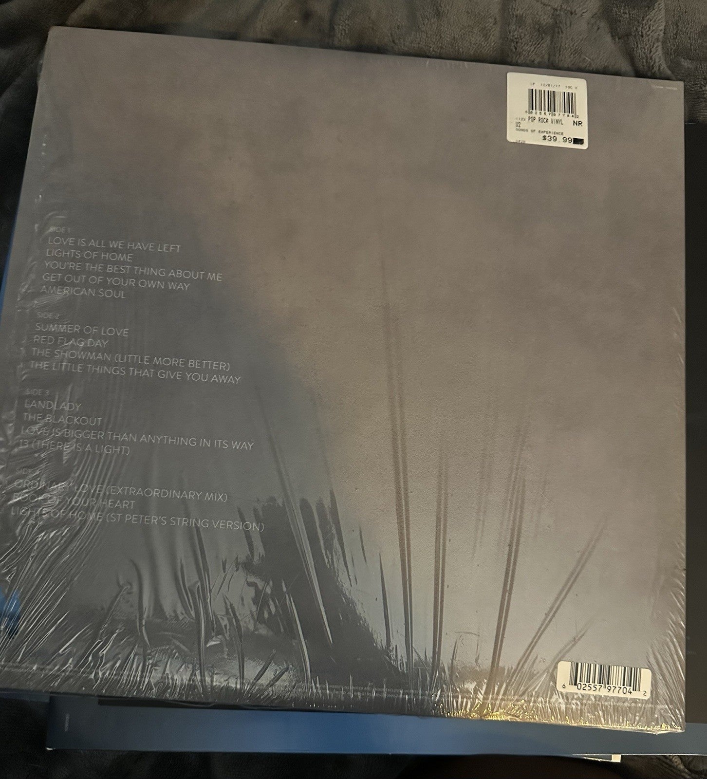U2 – Songs of Experience 2LP Translucent Cyan Vinyl 2017 VG+ Clean Copy1