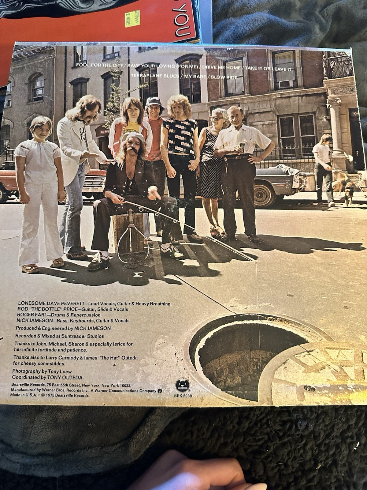 Foghat Fool For The City LP 1975 VG+ Vinyl Slow Ride Classic Rock Bearsville1