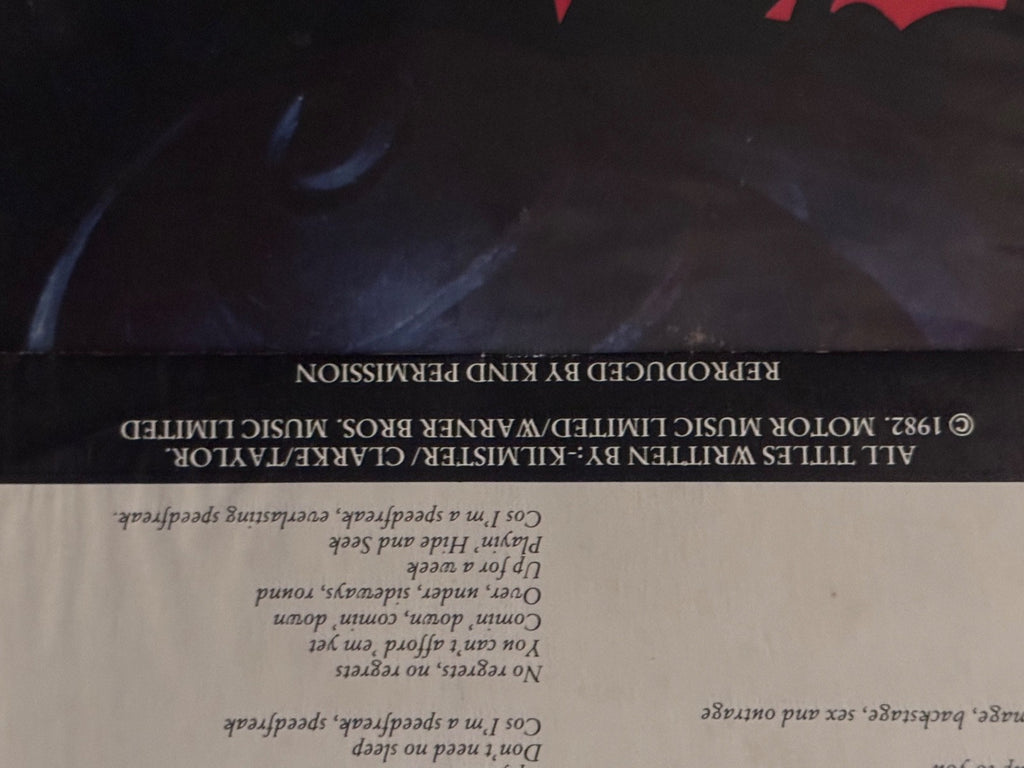 Motörhead Iron Fist LP 1982 German Bronze Records Original Press S 204 636 VG+ P7