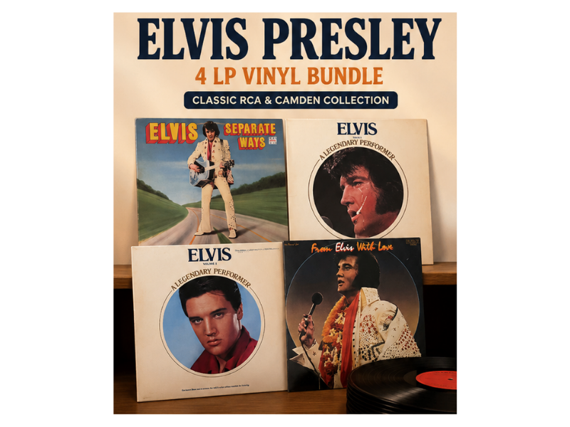 Elvis Presley Vinyl Record Bundle – 4 LP Lot RCA Legendary Performer Vol 2 & 3 + Separate Ways + 2LP Set