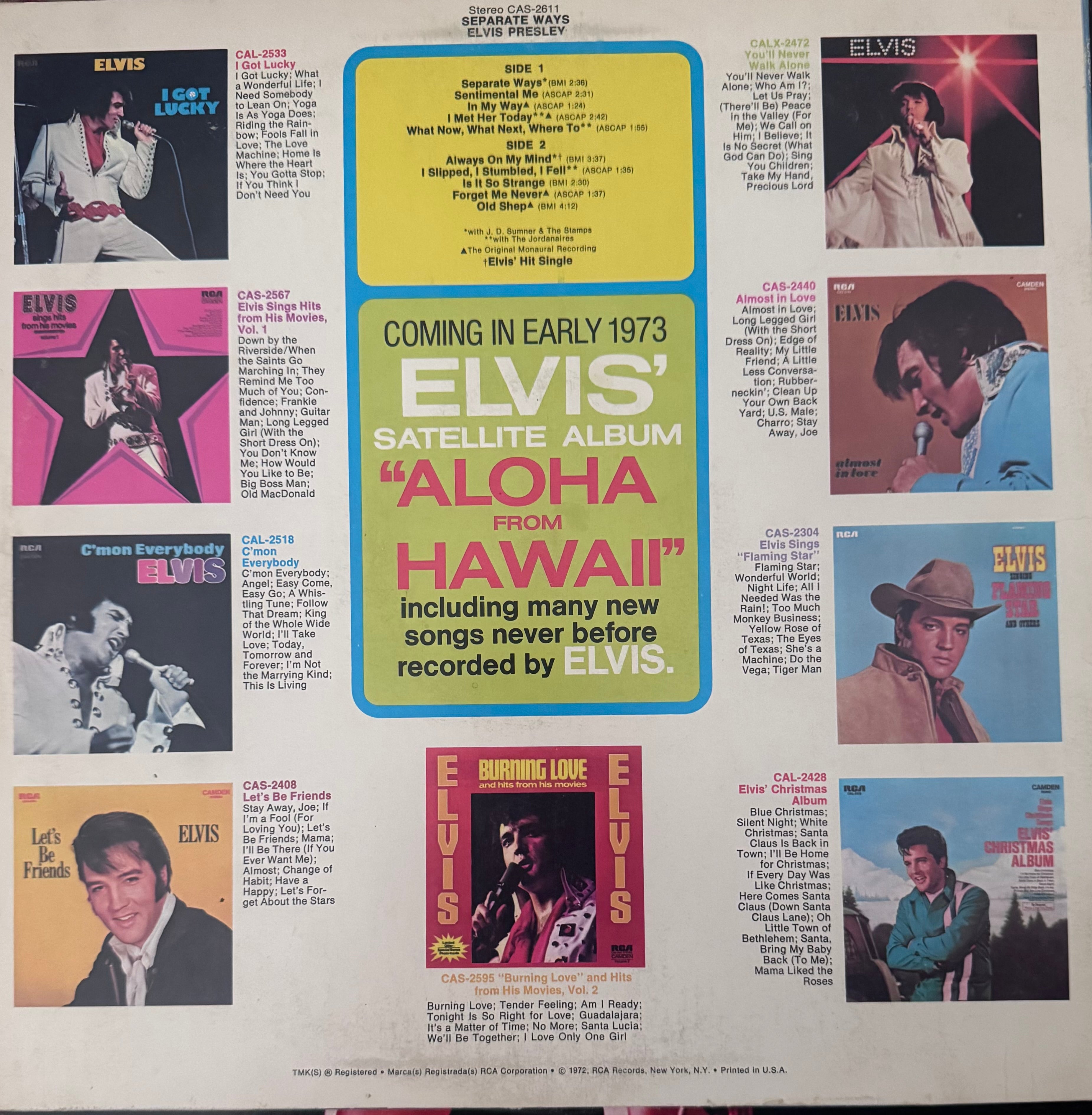 Elvis Presley Vinyl Record Bundle – 4 LP Lot RCA Legendary Performer Vol 2 & 3 + Separate Ways + 2LP Set